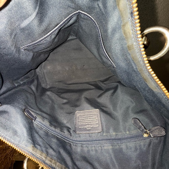 Coach Ava Navy Blue Tote Bag - Picture 15 of 15